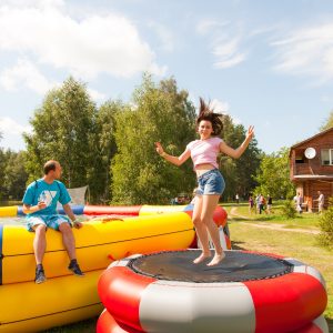 Аттракцион "Водный батут Остров"